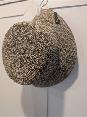 Nine West Woven Straw Sun Hat in Natural Tan